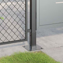 vidaXL 12 db antracit porszórt acél oszlopalapok négyzet alakú 46x46mm