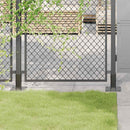 vidaXL 12 db antracit porszórt acél oszlopalapok négyzet alakú 46x46mm