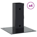 vidaXL 4 db antracit porszórt acél oszlopalapok négyzet alakú 51x51 mm