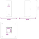 vidaXL 12 db antracit porszórt acél oszlopalapok négyzet alakú 51x51mm