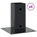vidaXL 4 db antracit porszórt acél oszlopalapok négyzet alakú 61x61 mm