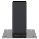 vidaXL 4 db antracit porszórt acél oszlopalapok négyzet alakú 61x61 mm