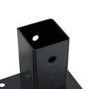 vidaXL 4 db antracit porszórt acél oszlopalapok négyzet alakú 61x61 mm