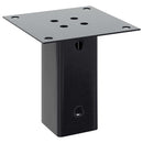vidaXL 12 db antracit porszórt acél oszlopalapok négyzet alakú 61x61mm