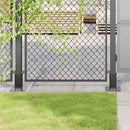 vidaXL 12 db antracit porszórt acél oszlopalapok négyzet alakú 61x61mm