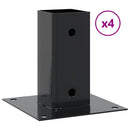 vidaXL 4 db antracit porszórt acél oszlopalapok négyzet alakú 71x71 mm