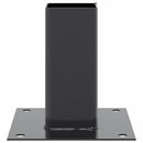 vidaXL 4 db antracit porszórt acél oszlopalapok négyzet alakú 71x71 mm