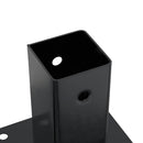 vidaXL 4 db antracit porszórt acél oszlopalapok négyzet alakú 71x71 mm