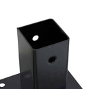 vidaXL 12 db antracit porszórt acél oszlopalapok négyzet alakú 71x71mm