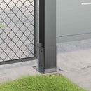 vidaXL 4 db antracit porszórt acél oszlopalapok négyzet alakú 81x81 mm