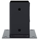 vidaXL 4 db antracit porszórt acél oszlopalapok négyzet alakú 81x81 mm