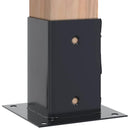 vidaXL 12 db antracit porszórt acél oszlopalapok négyzet alakú 81x81mm
