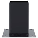 vidaXL 12 db antracit porszórt acél oszlopalapok négyzet alakú 81x81mm