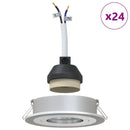 vidaXL Spotlámpa 24 pcs Ezüst 9 x 9 x 2 cm Alumínium