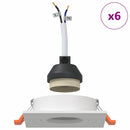 vidaXL Spotlámpa 6 pcs Fehér 9 x 9 x 2 cm Alumínium