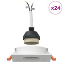 vidaXL Spotlámpa 24 pcs Fehér 9 x 9 x 2 cm Alumínium