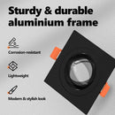 vidaXL Spotlámpa 6 pcs Fekete 9 x 9 x 2 cm Alumínium
