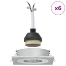 vidaXL Spotlámpa 6 pcs Ezüst 9 x 9 x 2 cm Alumínium
