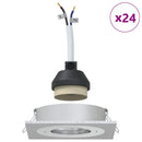 vidaXL Spotlámpa 24 pcs Ezüst 9 x 9 x 2 cm Alumínium