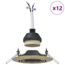 vidaXL Spotlámpa 12 pcs Bronz 9 x 9 x 2.5 cm Fém