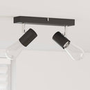 vidaXL Mennyezeti spotlámpa Fekete 26 x 6,5 x 11,5 cm Fém
