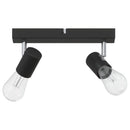 vidaXL Mennyezeti spotlámpa Fekete 26 x 6,5 x 11,5 cm Fém