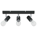 vidaXL Mennyezeti spotlámpa Fekete 38 x 6,5 x 11,5 cm Fém