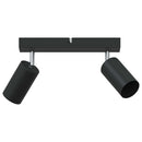 vidaXL Mennyezeti spotlámpa fényszórókkal Fekete 26 x 6 x 16 cm Fém