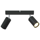 vidaXL Mennyezeti spotlámpa fényszórókkal Fekete 26 x 6 x 16 cm Fém
