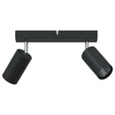 vidaXL Mennyezeti spotlámpa fényszórókkal Fekete 26 x 6 x 16 cm Fém