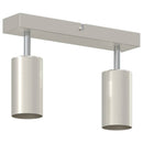 vidaXL Mennyezeti spotlámpa fényszórókkal Nikkel 26 x 6 x 16 cm Fém