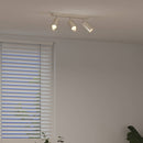 vidaXL Mennyezeti spotlámpa fényszórókkal Nikkel 38 x 6 x 16 cm Fém