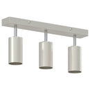 vidaXL Mennyezeti spotlámpa fényszórókkal Nikkel 38 x 6 x 16 cm Fém