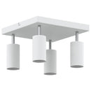 vidaXL Mennyezeti spotlámpa fényszórókkal Fehér 26 x 26 x 16 cm Fém
