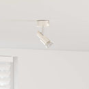 vidaXL Mennyezeti spotlámpa fényszórókkal Nikkel 8 x 8 x 10,5 cm Acél