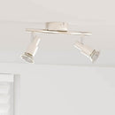 vidaXL Mennyezeti spotlámpa fényszórókkal Nikkel 25,5 x 8 x 11 cm Acél
