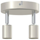 vidaXL Mennyezeti spotlámpa fényszórókkal Nikkel 12 x 8 cm Acél