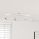 vidaXL Mennyezeti spotlámpa fényszórókkal Nikkel 61 x 10 x 12,5 cm Fém