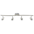 vidaXL Mennyezeti spotlámpa fényszórókkal Nikkel 61 x 10 x 12,5 cm Fém