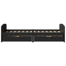vidaXL Napozóágy 2 fiókkal matrac nélkül IRUN Fekete 90x200 cm