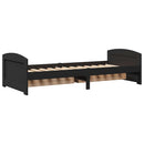 vidaXL Napozóágy 2 fiókkal matrac nélkül IRUN Fekete 90x200 cm