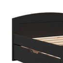 vidaXL Napozóágy 2 fiókkal matrac nélkül IRUN Fekete 90x200 cm