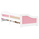 vidaXL Napozóágy 2 fiókkal matrac nélkül IRUN Fehér&Rózsaszín 90x200cm