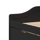 vidaXL Napozóágy 3 fiókkal matrac nélkül IRUN Fekete 90x200 cm