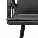 vidaXL Kerti pad párnával Szürke 114 x 64 x 78cm Fém