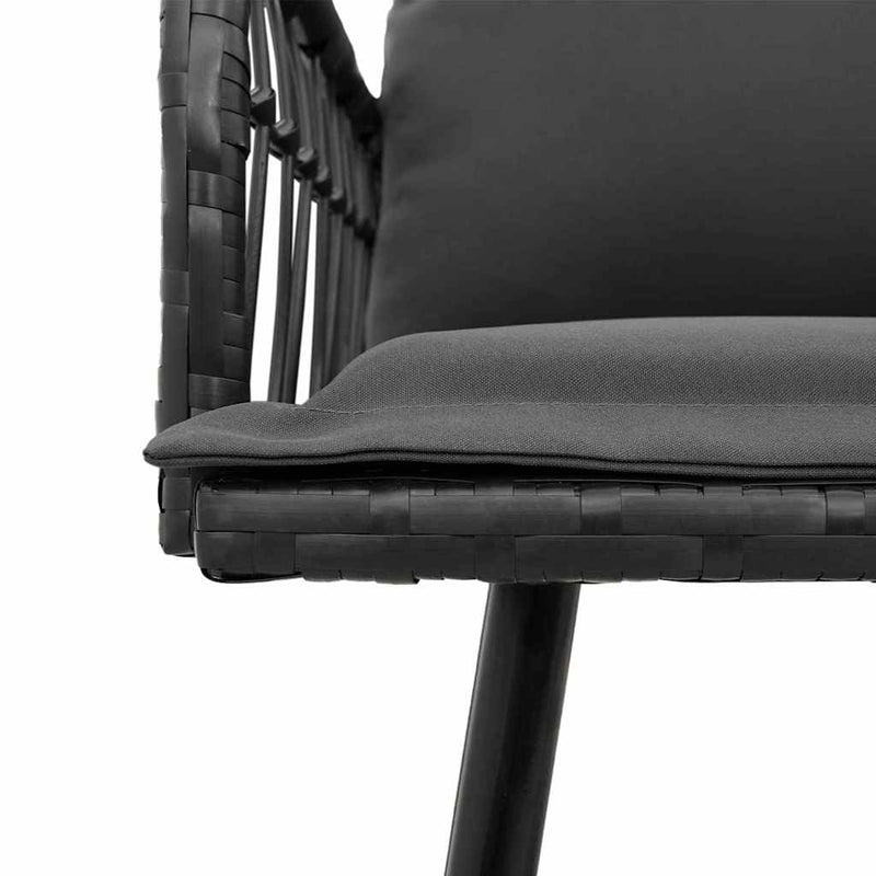 vidaXL Kerti pad párnával Szürke 114 x 64 x 78cm Fém