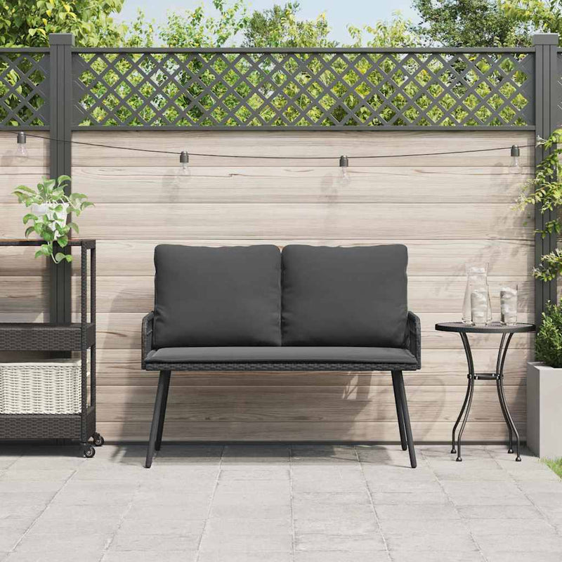 vidaXL Kerti pad párnával Szürke 114 x 64 x 78cm Fém