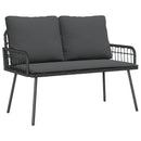 vidaXL Kerti pad párnával Antracit 114 x 64 x 90 cm Acél