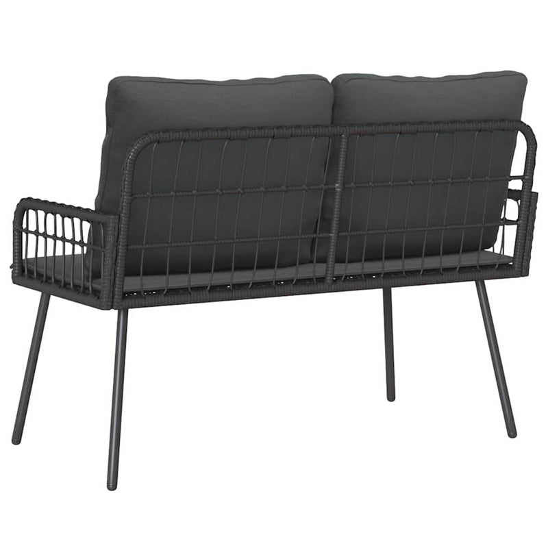 vidaXL Kerti pad párnával Szürke 114 x 64 x 78cm Fém