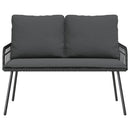 vidaXL Kerti pad párnával Szürke 114 x 64 x 78cm Fém